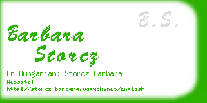 barbara storcz business card